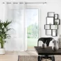 Voilage grande hauteur 140 x 280 cm voile sablé Amani Blanc