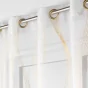 Lot de 2 voilages a oeillets 140 x 240 cm  imprimé metallisé Elona Or
