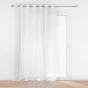 Lot de 2 Voilages carré à oeillets  240 x 240 cm voile sable Lissea Blanc