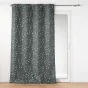 Lot de 2 Rideaux a oeillets 140 x 260 cm polyester appliqué Sakura Anthracite