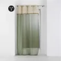 Lot de 2 voilages 140 x 240 cm voile sablé + jute Greenybel Vert