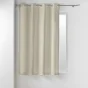 Lot de 2 Rideaux petite hauteur 135 x 180 cm isolant thermique microfibre Micropolar Beige