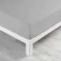 Pack parure 240 x 220 cm coton lavé 57 fils + DH 140x190 cm Linette Blanc/Gris