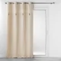 Rideau tamisant en coton 140 x 240 cm + pompons Rafina Or