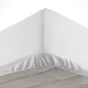 Lot de 2 Draps housse bonnet 30 cm 2 personnes 140 x 190 cm microfibre Oscar Blanc