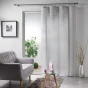 Panneau a anneaux 140 x 240 cm voile tisse milza Gris