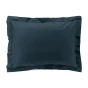 Taie d'oreiller vp 50 x 70 cm percale uni 78 fils percaline  +p bourdon Bleu Nuit