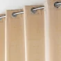 Lot de 2 rideaux a oeillets 140 x 260 cm polyester imprime metallisé Louxor Beige