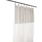 Rideau ajustable + 8 anneaux pince gaze de coton 140 x 300 cm chantilly Blanc