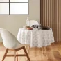 Nappe ronde (0) 180 cm polyester imprime kalini Naturel