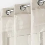 Lot de 2 voilages a oeillets 140 x 240 cm effet lin tissé imprimé Indila Beige