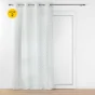 Lot de 2 Voilages art déco a oeillets 140 x 240 cm metallisé Lorea Sauge