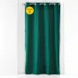 Lot de 2 rideaux à oeillets 140 x 240 cm Coton lavé Linette Emeraude