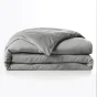 Housse de Couette 260 x 240 cm – Lyocell Uni Lysandre Gris Anthracite