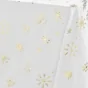 Nappe rectangle 140 x 240 cm microfibre imprimee metallisee astrelia Blanc/or