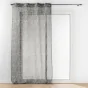 Voilage a oeillets 140 x 240 cm voile sable imprimé Pandore Noir