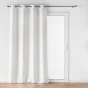 Rideau a oeillets 140 x 260 cm polyester imprime metallisé Louxor Blanc