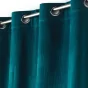Lot de 2 Rideaux à oeillets 140 x 260 cm velours côtelé Casual Pétrole