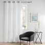 Rideau tamisant 135 x 260 cm velours uni Novana Blanc