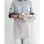 Tablier gaze de coton 45 x 80 cm gaia nuage Gris