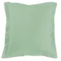 Taie d'oreiller volant plat 63 x 63 cm uni 57 fils lina +point bourdon Tilleul