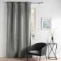 Lot de 2 Rideau tamisant 135 x 260 cm velours uni Novana Anthracite