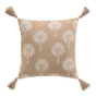 Coussin dehous. compr. pompons 40 x 40 cm coton imprime oasia des. place Sans