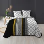 Pack housse de couette 220 x 240 cm Dakota + drap housse 140 x 190 Jaune