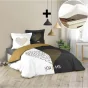 Pack parure de couette 220x240 cm Miu + drap housse 140x190 Blanc