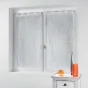 Paire droite passants 2 x 45 x 120 cm voile sable applique filiane Blanc