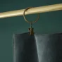 Rideau ajustable + 8 anneaux pince  140 x 270 cm velours de coton César Ardoise