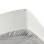 Lot de 2 Drap housse percale de coton 78fils ultra doux 160 x 200 cm Blanc