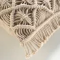 Coussin dehous. compr. franges 30 x 50 cm coton macrame indy Sans