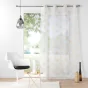 Lot de 2 Voilage a oeillets 140 x 240 cm sablés  imprimés metallisé Sixtine Or