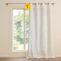 Lot de 2 Rideaux à Œillets Vertis - 140 x 240 cm - Polycoton Uni avec Franges