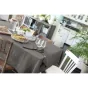 Nappe ronde (0) 180 cm gaze de coton unie gaïa granit Anthracite