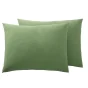 Pack Housse de couette 240 x 220 cm Gaze de coton + drap housse 140x190 Olive