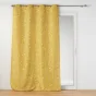 Rideau a oeillets 140 x 260 cm polyester imprime appliqué Sakura Jaune
