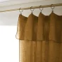 Rideau ajustable + 8 anneaux pince 140 x 270 cm en Lin lavé Soline Caramel