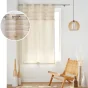 Rideau a oeillets petite hauteur 140 x 180 cm 100% coton Atlas Naturel