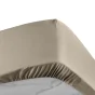 Lot de 2 Drap housse percale de coton 78fils ultra doux 160 x 200 cm Sable