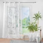 Voilage a oeillets 140 x 240 cm voile dévoré métallisé Magnolia