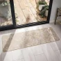 Tapis rectangle 45 x 120 cm tisse imprime stylis Blanc