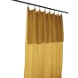 Rideau ajustable + 8 anneaux pince gaze de coton 140 x 300 cm safran Jaune