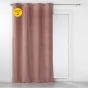 Lot de 2 Rideaux tamisant à oeillets 140 x 260 cm velours relief Velouriane Rose