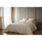 Pack Housse de couette 260 x 240 cm bambou de satin 120 fils Salomé + Drap housse 160 x 200 cm Naturel