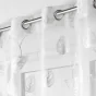 Voilage a oeillets 140 x 240 cm voile sablé  imprimé metallisé Edelia Argent