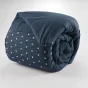 Housse de couette coton luxe 57 fils 260 x 240 cm + 2 taies 63x63 Agathe Bleu