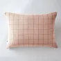 Taie d'oreiller gaze de coton tissée  50 x 70 cm Gaia Match Rose clair