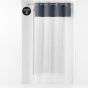 Lot de 2 voilages 137 x 240 cm voile sablé + haut coton Jolibel Bleu